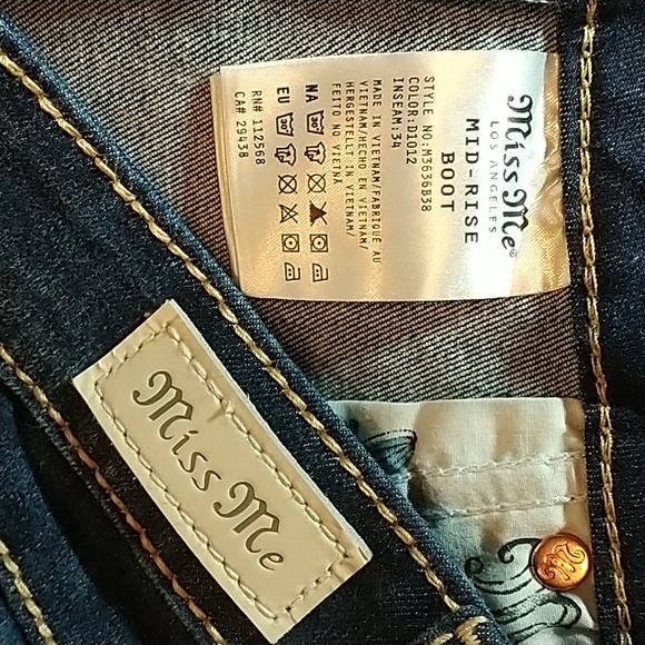 Miss Me Heaven Cut High Rise Size 31x34 long - Picture 10 of 13